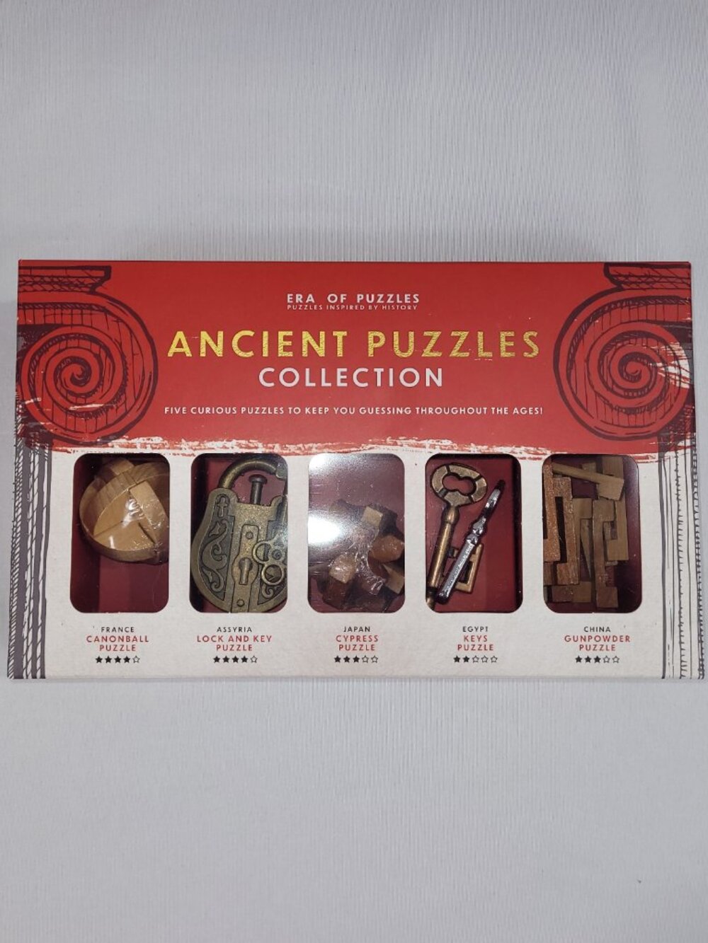 Ancient Puzzles Collection Wood & Metal Brain Teasers by Professor Puzzle